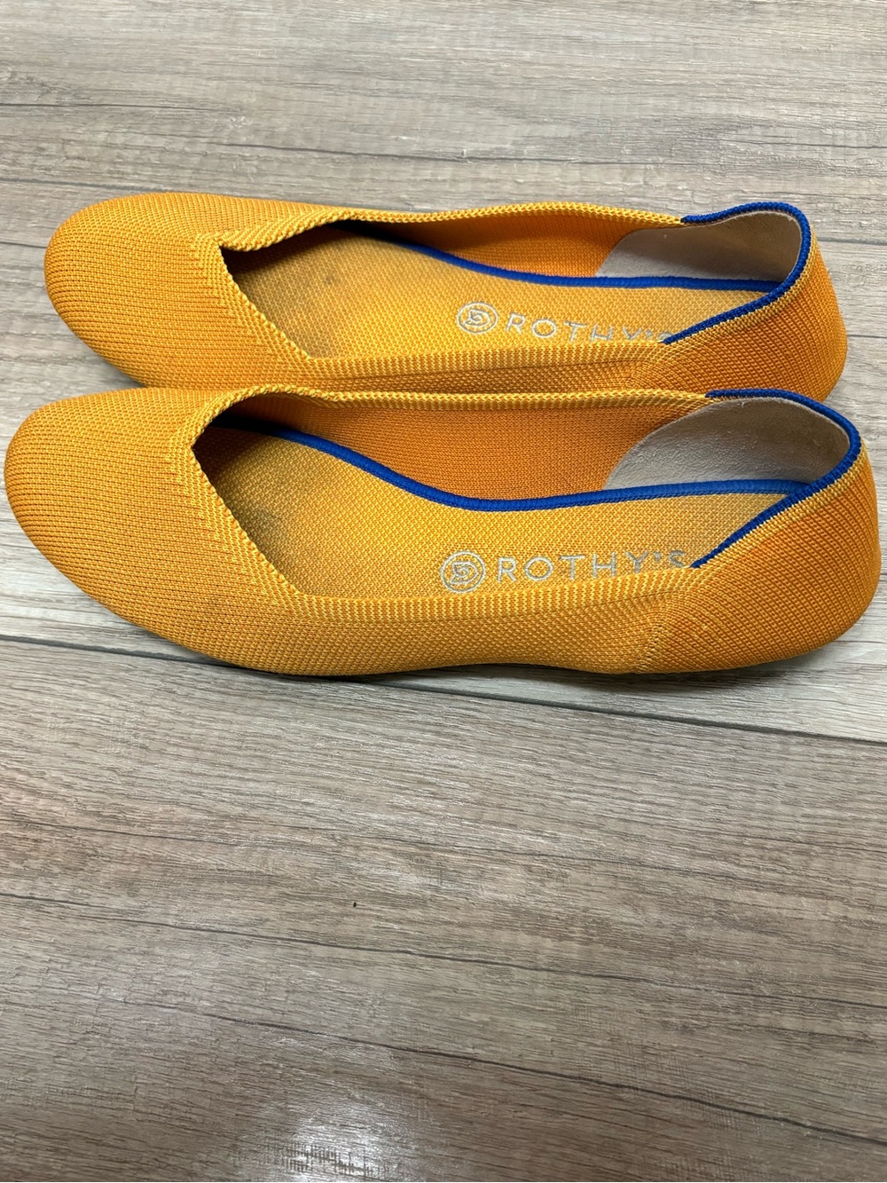 Rothy's Women's Bright Yellow Orange Knit Slip-On Flats